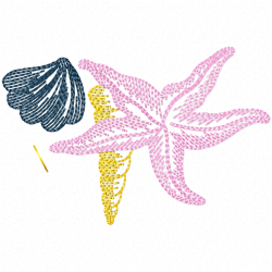 Seashell Embroidery Design 12 Seashell Embroidery Design 12